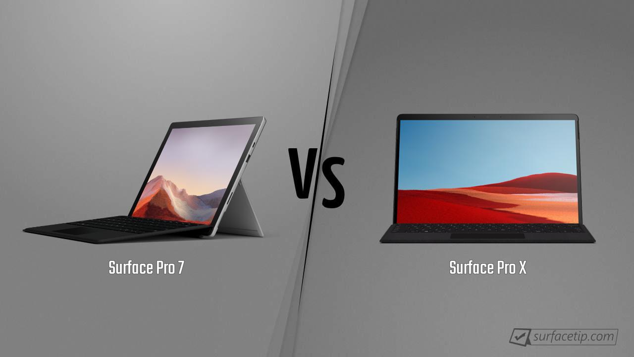 Surface Pro 7 vs. Surface Pro X