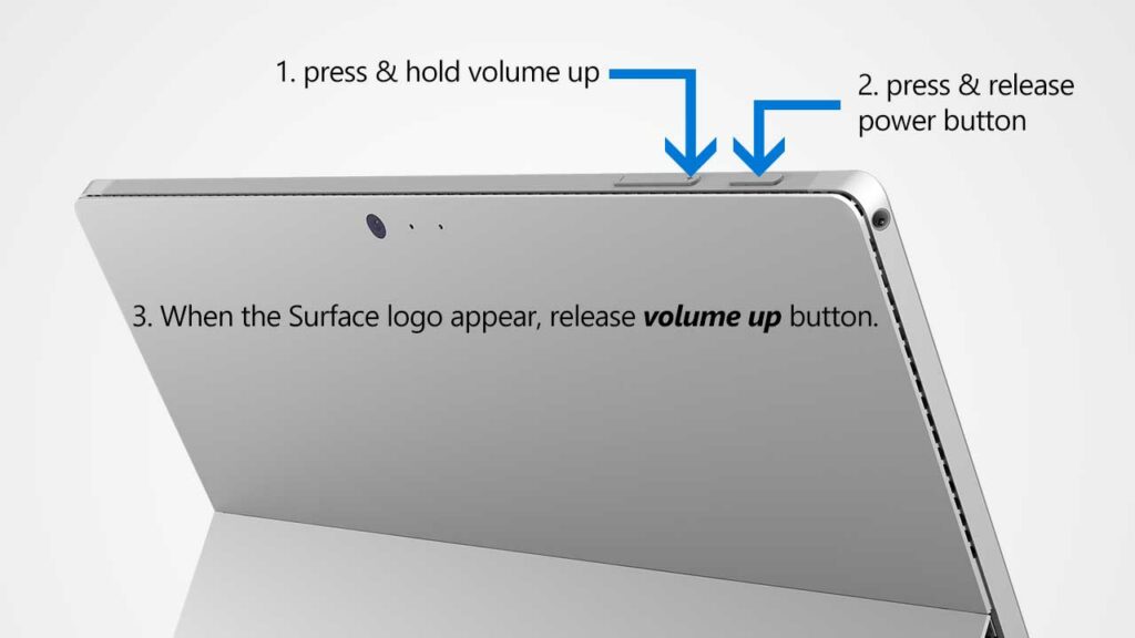 Comment entrer dans les paramètres Surface Pro 4 UEFI