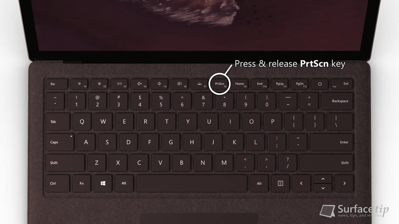 where is the printscreen button on a surface pro